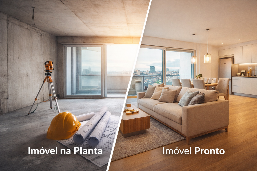 Diferença entre comprar imóvel pronto e imóvel na planta